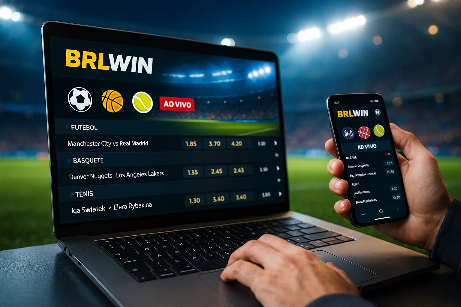 Apostas esportivas no cassino online BRLWIN